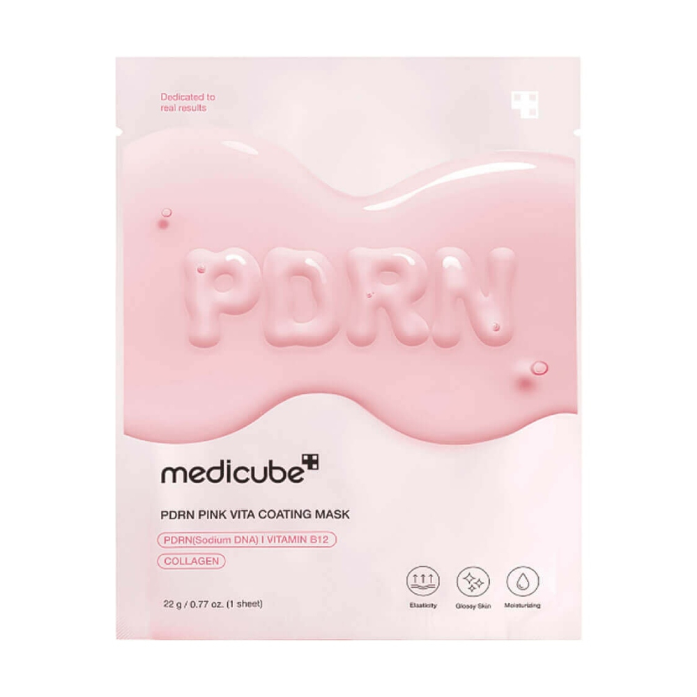 Тканевая маска с ПДРН и коллагеном для сияния кожи medicube PDRN Pink Vita Coating Mask