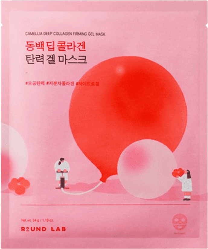 Укрепляющая гидрогелевая маска с камелией Round Lab Camellia Deep Collagen Firming Gel Mask 34г