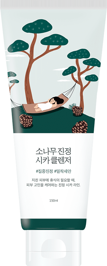 Пенка с экстрактом сосны и центеллы для проблемной кожи Round Lab Pine Calming Cica Cleanser 150мл