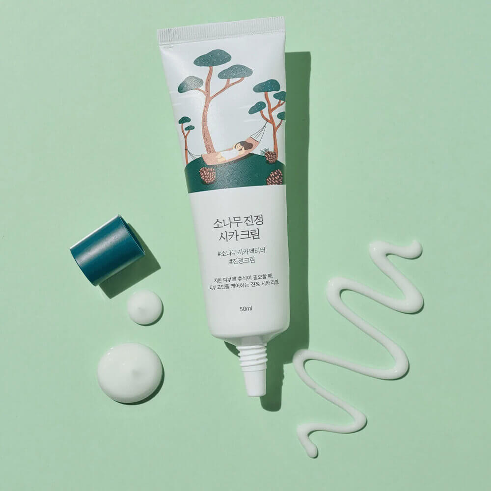 Крем с экстрактами сосны и центеллы для проблемной кожи Round Lab Pine Calming Cica Cream 50мл