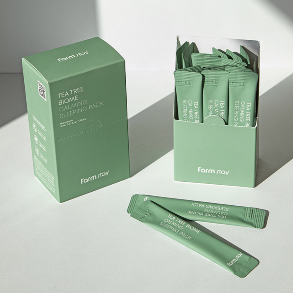 FarmStay Ночная маска для лица с чайным деревом (в саше), Tea Tree Biome Calming Sleeping Pack