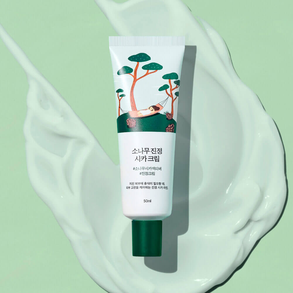 Крем с экстрактами сосны и центеллы для проблемной кожи Round Lab Pine Calming Cica Cream 50мл